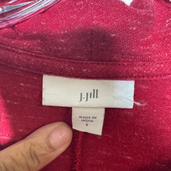 J Jill Red Heathered Long Sleeve Cowl Neck Tunic Top Size S - Picture 2 of 7